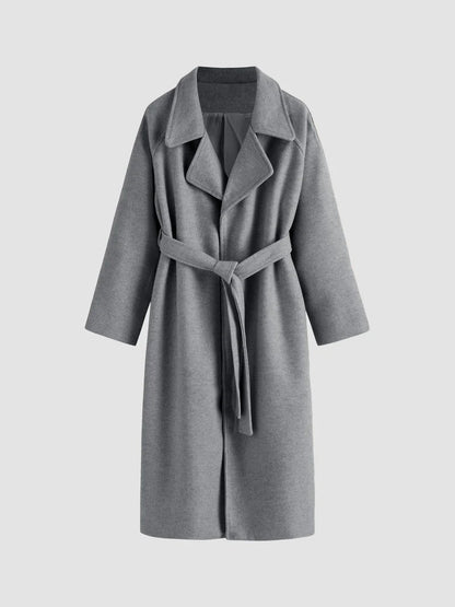 Women's Tie Waist Belted Overcoat view 6