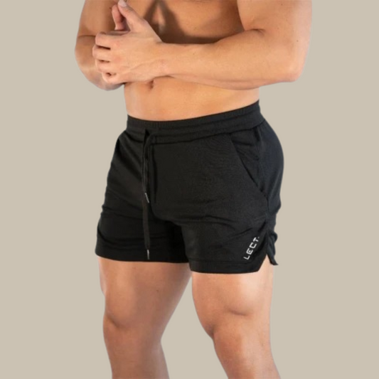 Men's Drawstring Quick Dry Swim Shorts in Black