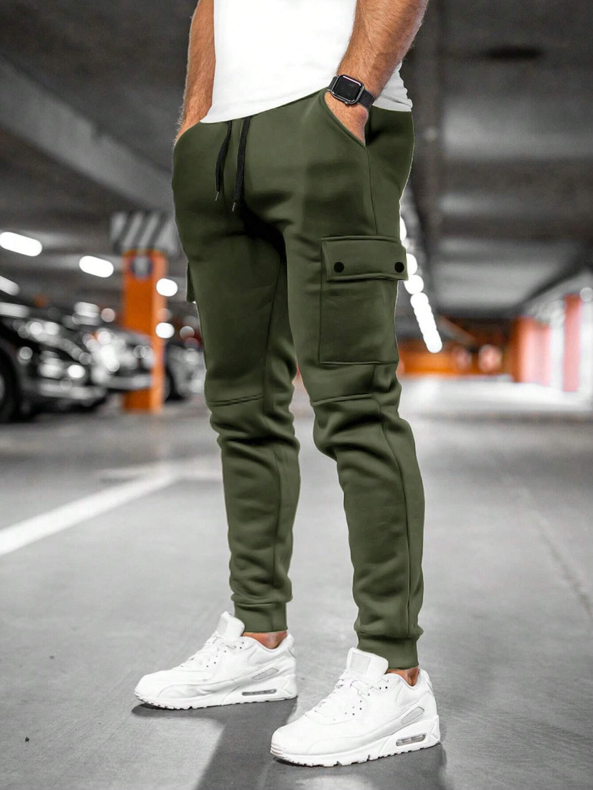 Men's Gray Drawstring Trousers