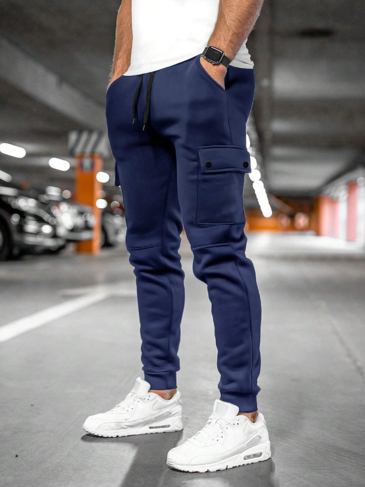 Men's Gray Drawstring Trousers