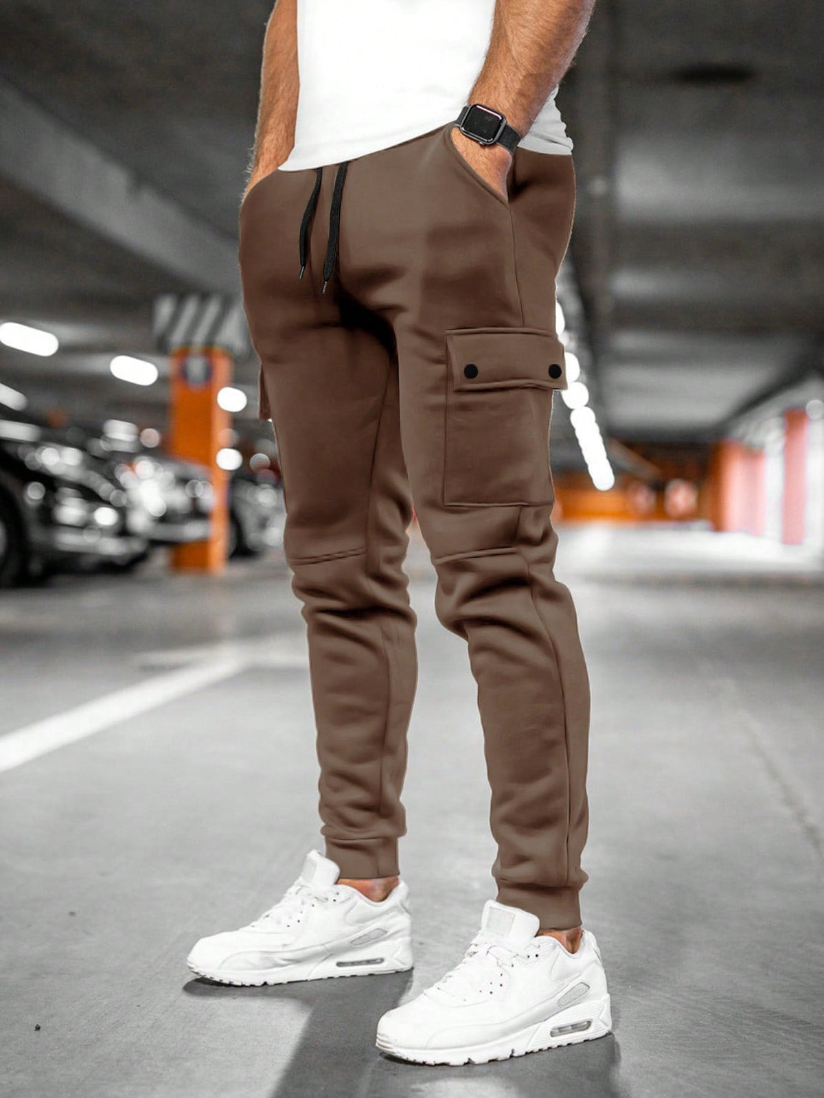 Men's Gray Drawstring Trousers