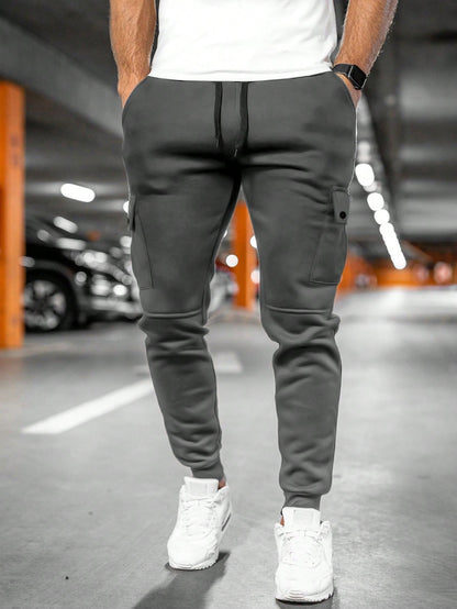 Men's Gray Drawstring Trousers