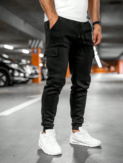Men's Cropped Trousers in Black