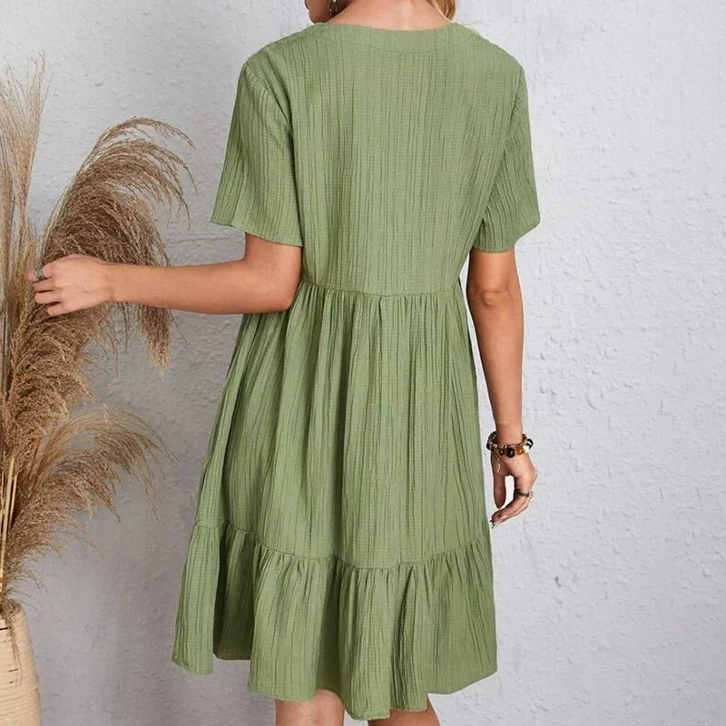 Women's V Neck Tummy Control Maxi Dress