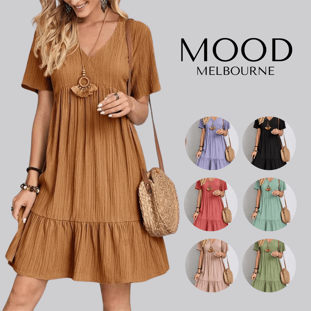 Women's V Neck Tummy Control Maxi Dress