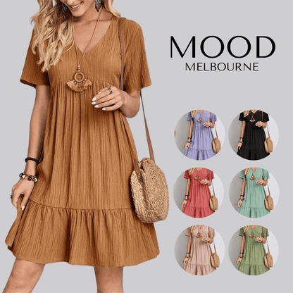Women's V Neck Tummy Control Maxi Dress