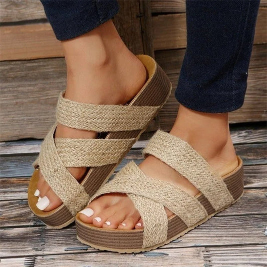 Women's Comfort Sandals in Beige