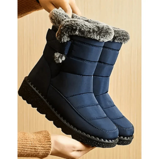 Women's Fur Trim Padded Ankle Boots