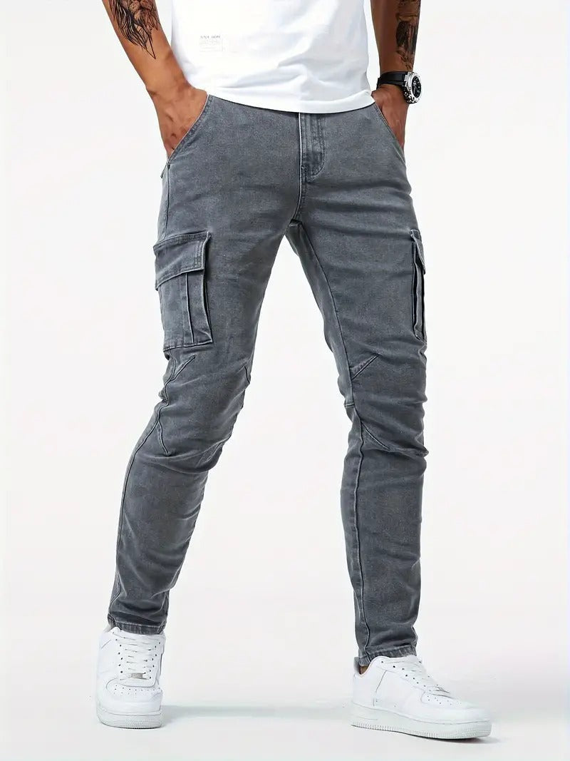 Men's Tapered Multi Pocket Jeans