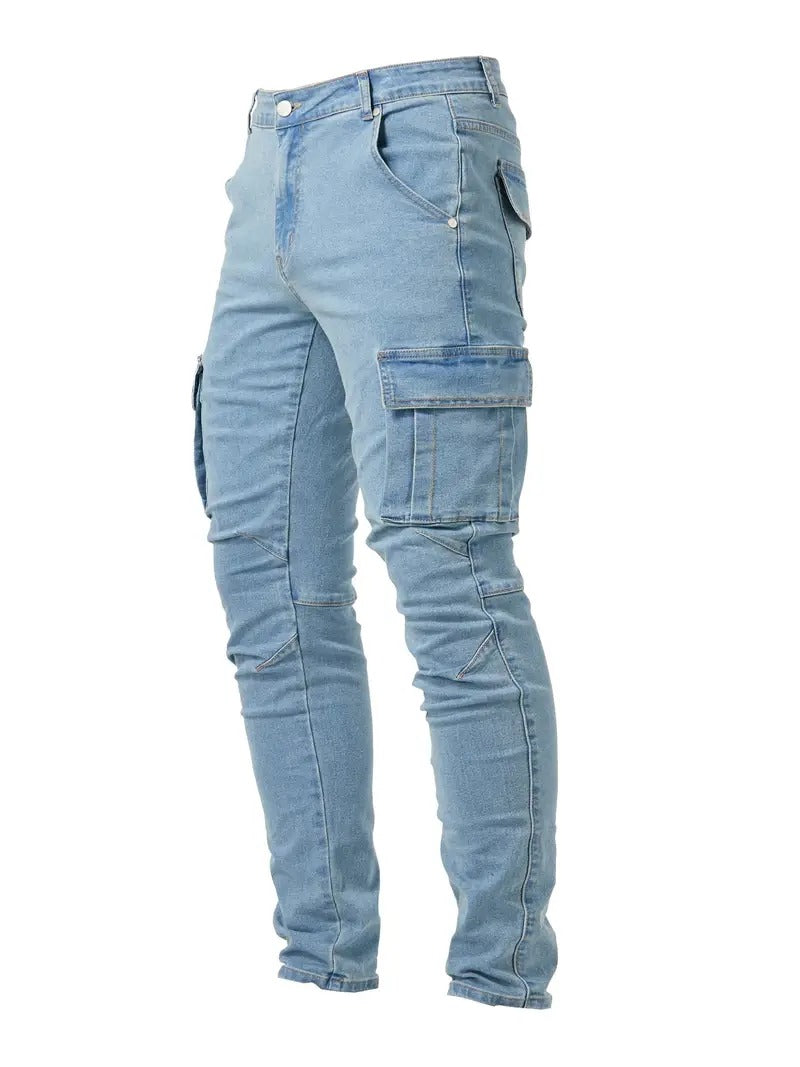 Men's Tapered Multi Pocket Jeans view 3
