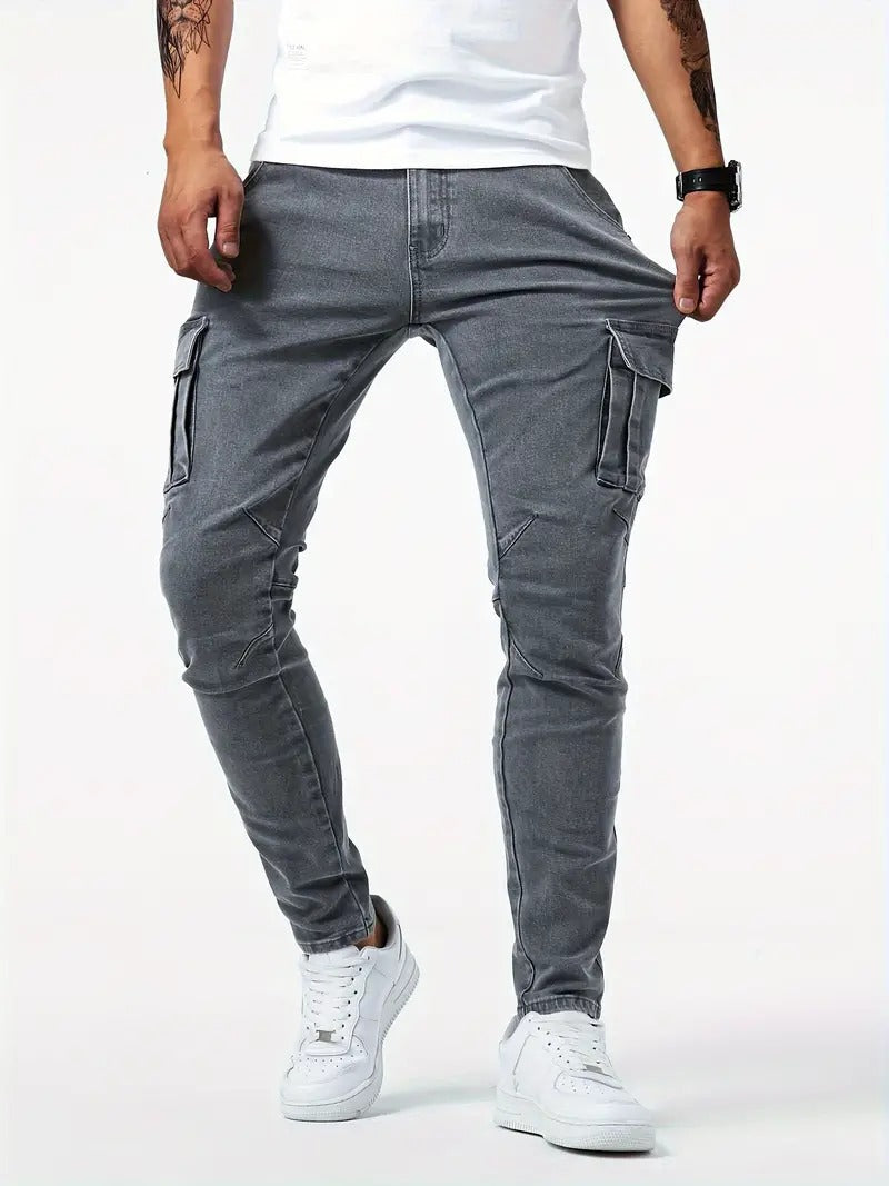 Men's Tapered Multi Pocket Jeans view 6