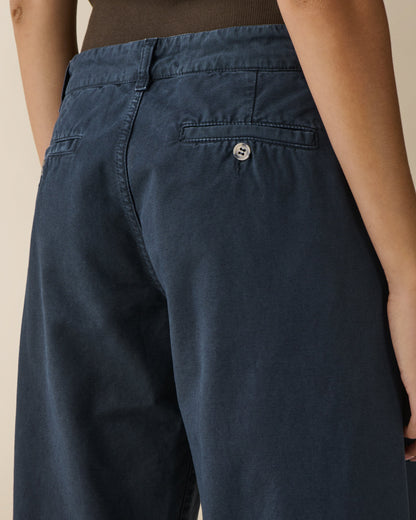 Women's Navy Wide Leg Casual Chinos for Weddings and Parties