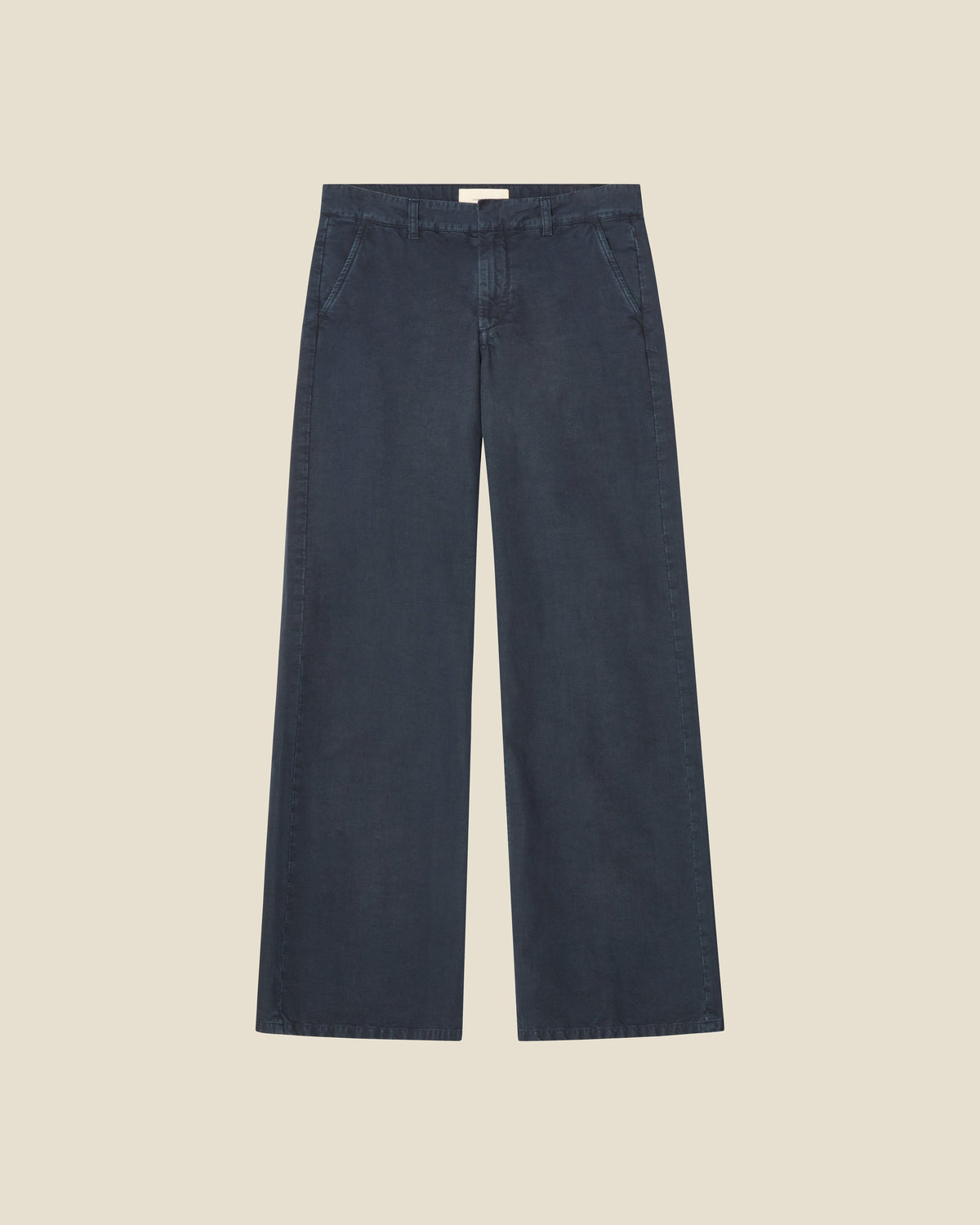 Women's Navy Wide Leg Casual Chinos for Weddings and Parties