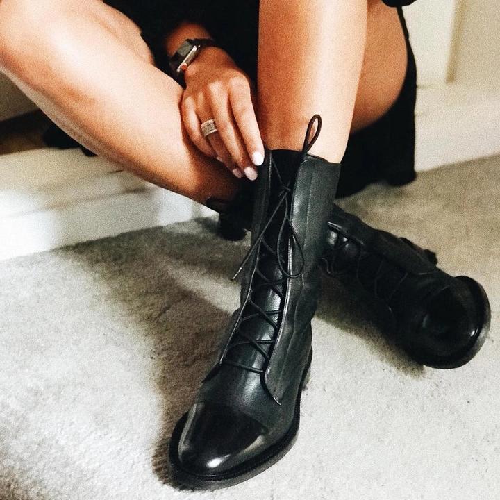 Women's Lace Up Casual Ankle Boots for Work and Office