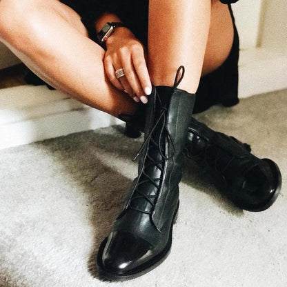 Women's Lace Up Casual Ankle Boots for Work and Office