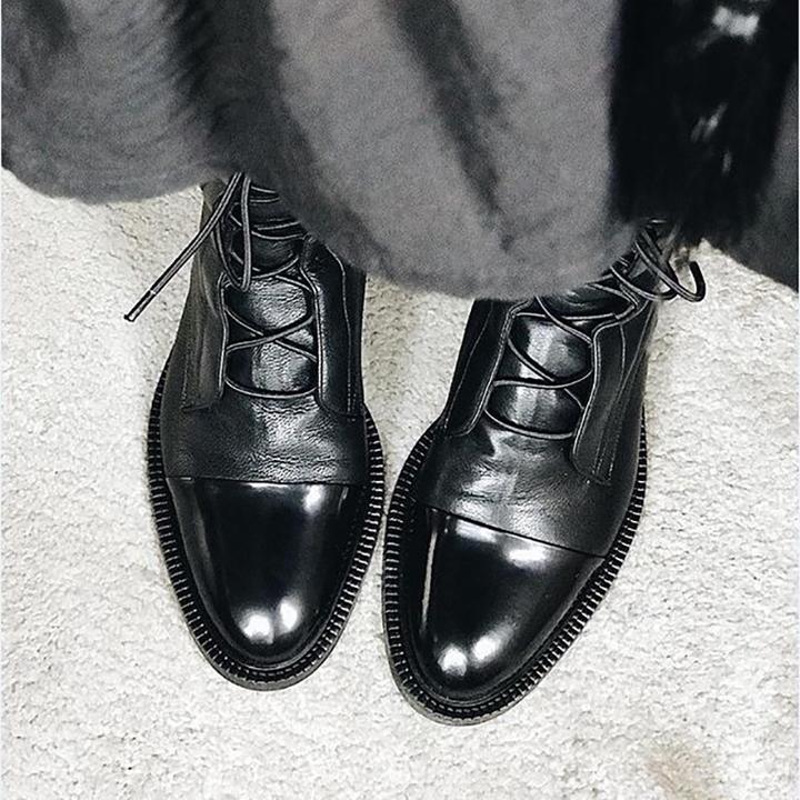 Women's Lace Up Casual Ankle Boots for Work and Office