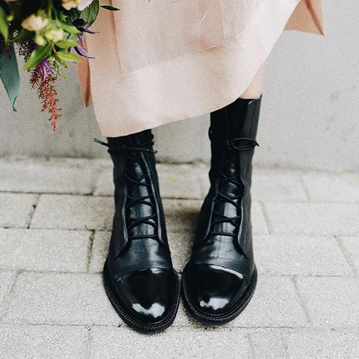Women's Lace Up Casual Ankle Boots for Work and Office