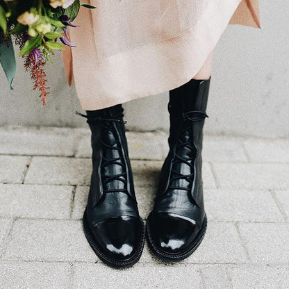 Women's Lace Up Casual Ankle Boots for Work and Office