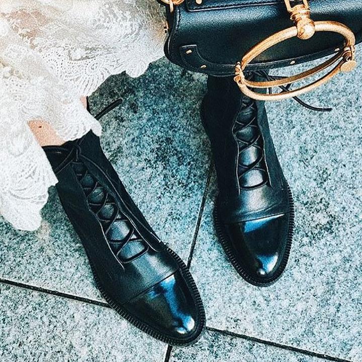 Women's Lace Up Casual Ankle Boots for Work and Office