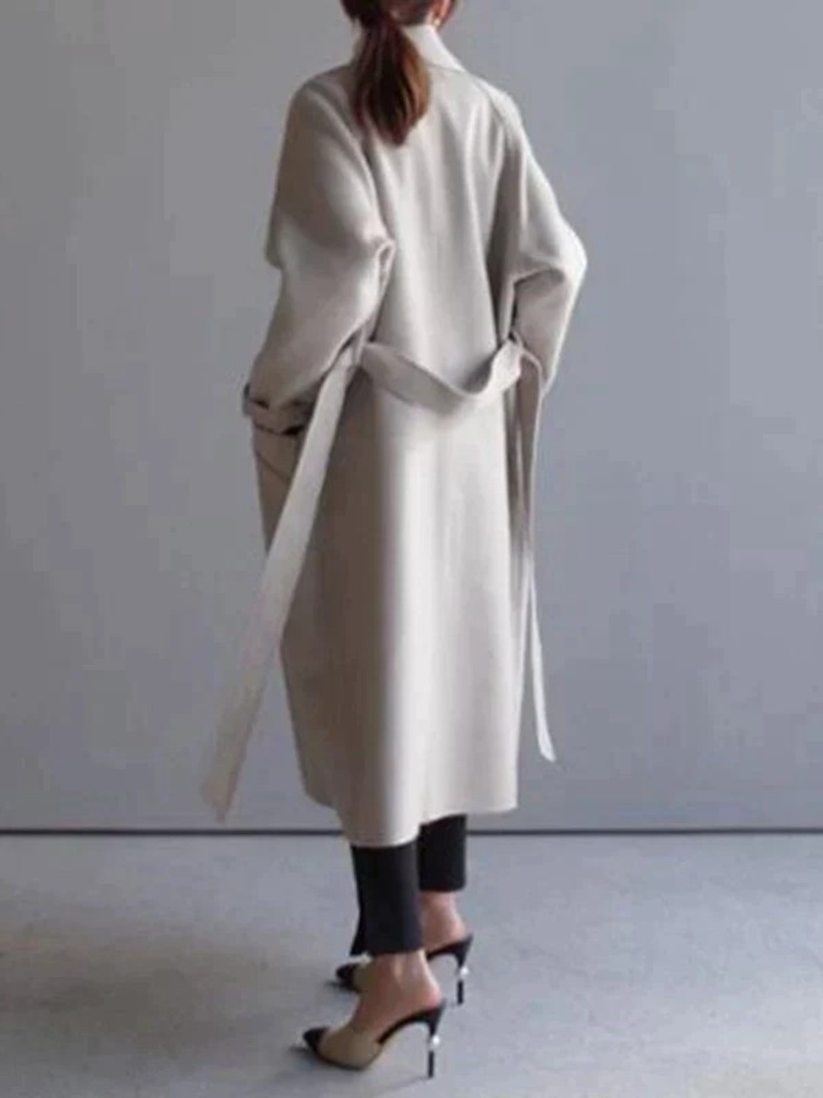 Women's Longline Patch Pocket Casual Winter Coat