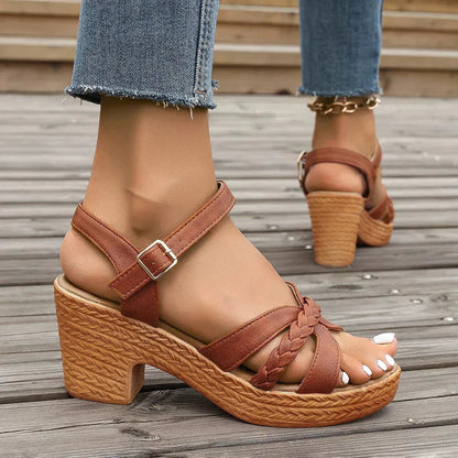 Women's Camel Sandals in Brown