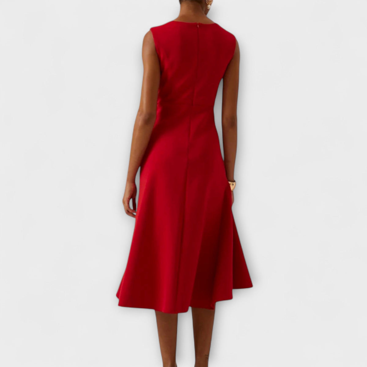 Women's Twist Front Sleeveless Midi Dress
