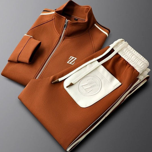 Men's Dark Brown Tracksuit in Dark Brown